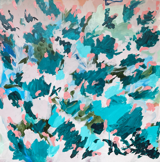 'Peachy Keen' Abstract Art Prints