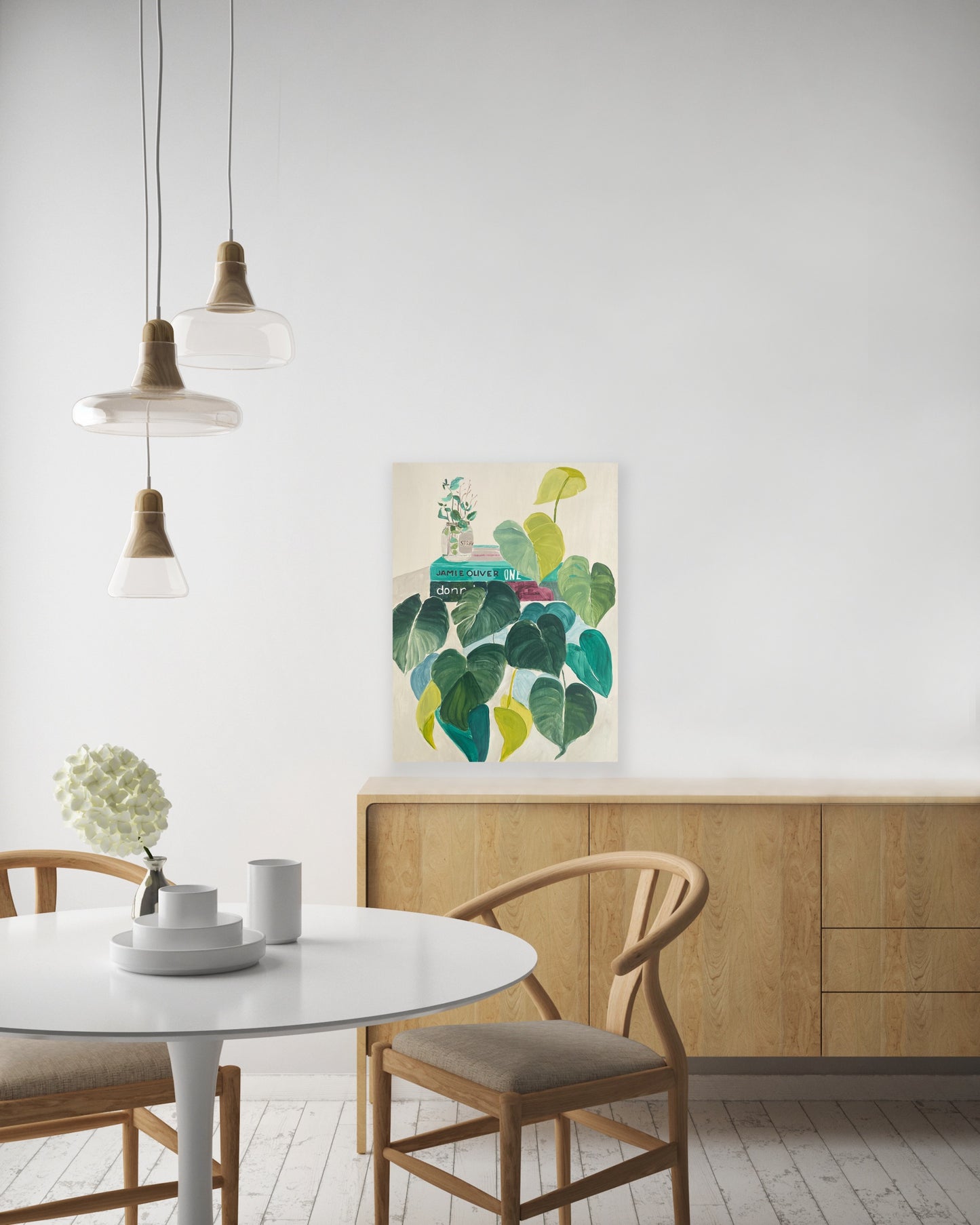 Abstract Botanical on wood panel, Remember the Beginning, acrylic on wooden panel, 41x31 - by Vanessa McMahon-Maver