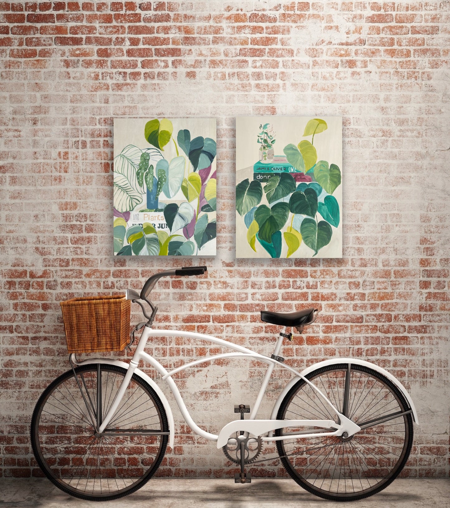 Abstract Botanical on wood panel, Remember the Beginning, acrylic on wooden panel, 41x31 - by Vanessa McMahon-Maver