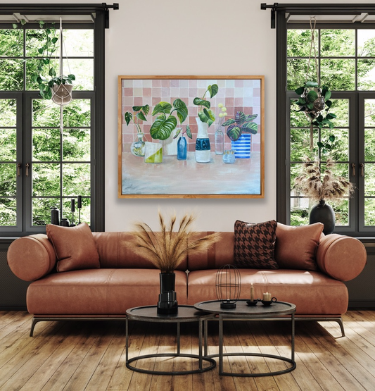 THE USUAL SUSPECTS // still life original acrylic on canvas, unframed 60cm x70cm, By Vanessa McMahon-Maver