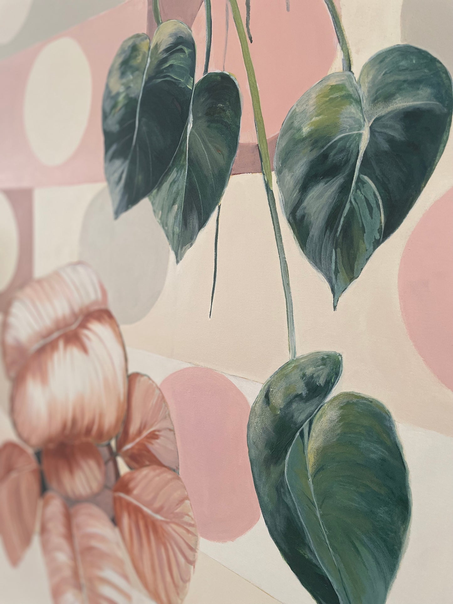Good Things Ahead, acrylic on canvas, raw timber frame, 90x60