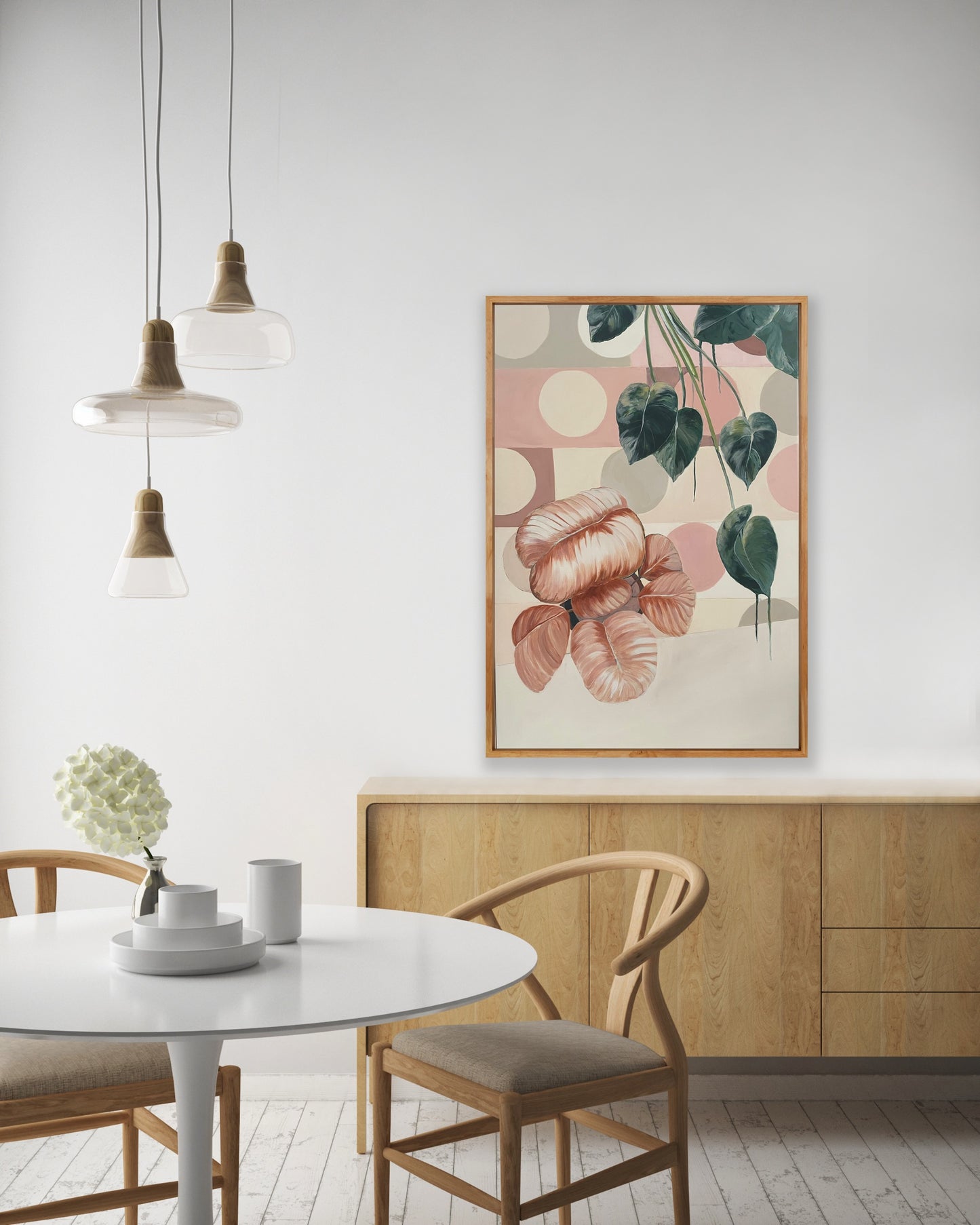 Good Things Ahead, acrylic on canvas, raw timber frame, 90x60