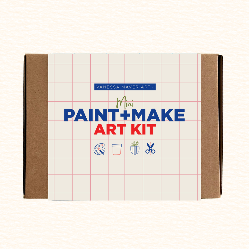 MINI PAINT + MAKE DIY Art Kit - Make at home, perfect for little people - filled with Monte Marte art materials