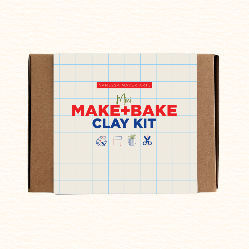 MINI MAKE + BAKE DIY Clay Kit - Make at home, perfect for little people - filled with Monte Marte art materials