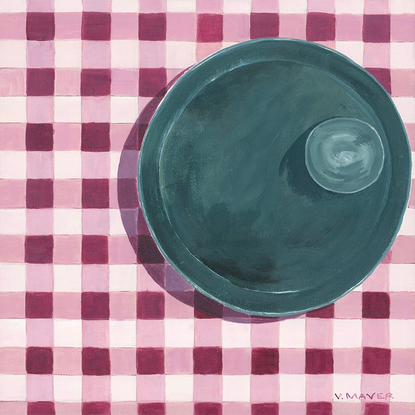 '1975' Pink Gingham Pattern, Still Life - Art Edition Print