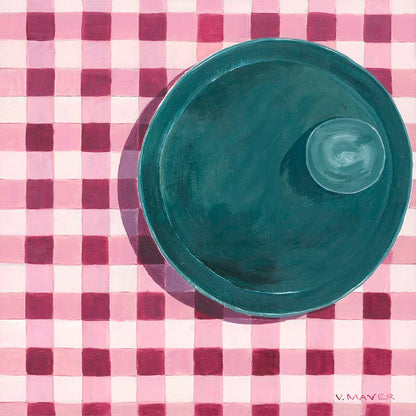 '1975' Pink Gingham Pattern, Still Life - Art Edition Print