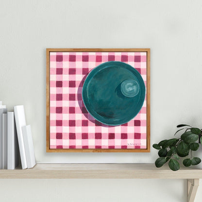 '1975' Pink Gingham Pattern, Still Life - Art Edition Print