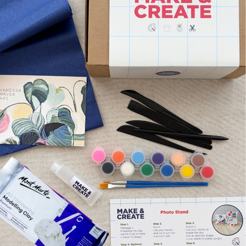 DIY Creative Clay Art Kit Gift Sets - Create + Make at home - filled with Monte Marte art materials