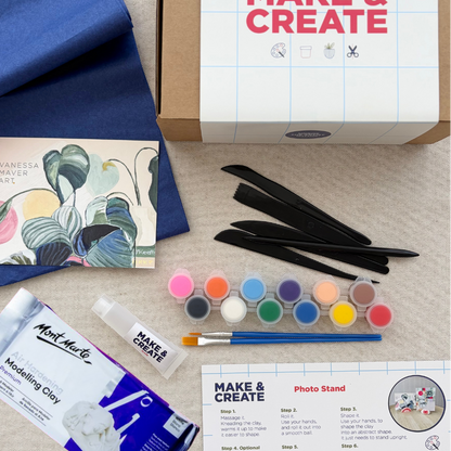 DIY Creative Clay Art Kit Gift Sets - Create + Make at home - filled with Monte Marte art materials