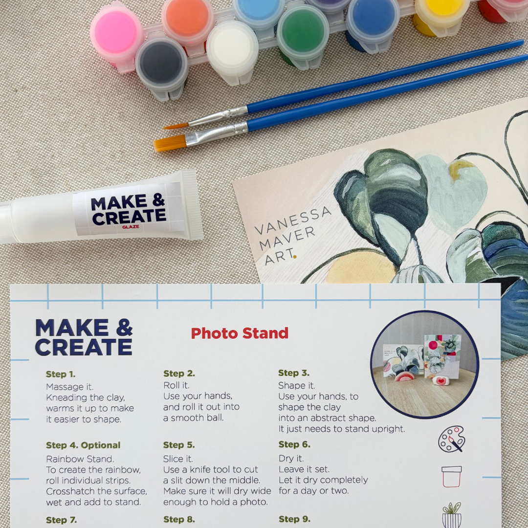 MINI MAKE + BAKE DIY Clay Kit - Make at home, perfect for little people - filled with Monte Marte art materials
