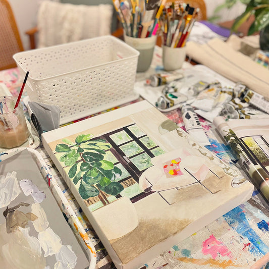 1:1 Interior Painting Session with Vanessa, includes 2 x 3 hours sessions and professional materials