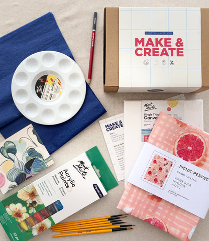 DIY Creative Painting Art Kit Gift Sets - Create + Make at home - filled with Monte Marte art materials