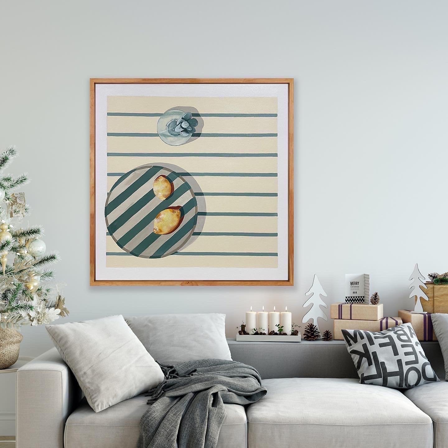 'Lemon Squeezee' 65cm x 65cm