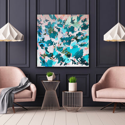 'Peachy Keen' Abstract Art Prints