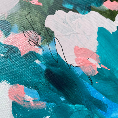 'Peachy Keen' Abstract Art Prints