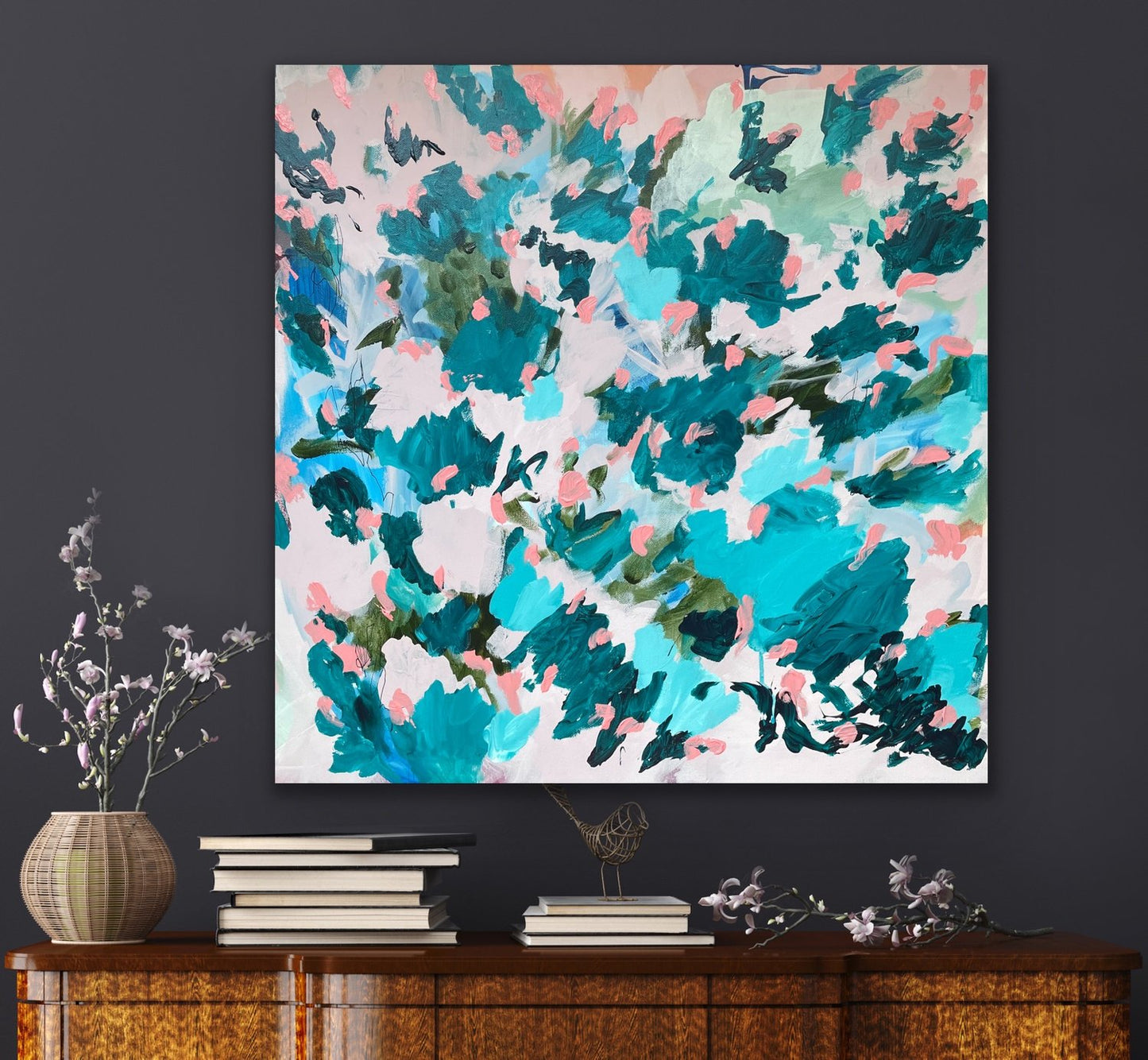 'Peachy Keen' Abstract Art Prints