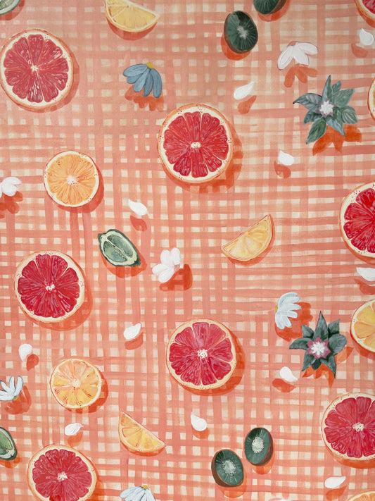 PICNIC PERFECT DAY, Original abstract still life 65cm x 95cm