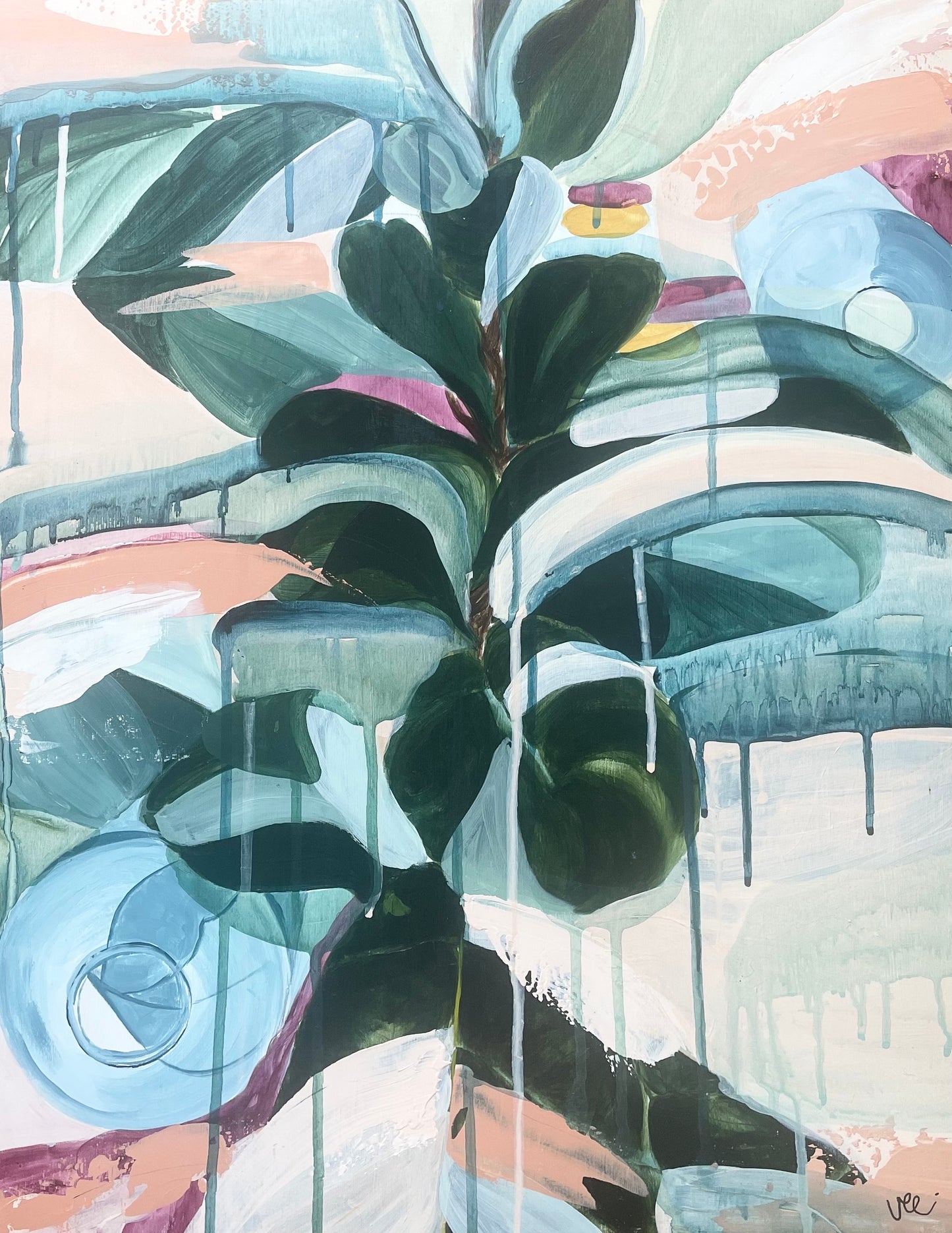 How Did it End?, acrylic on wood panel, 40x50
