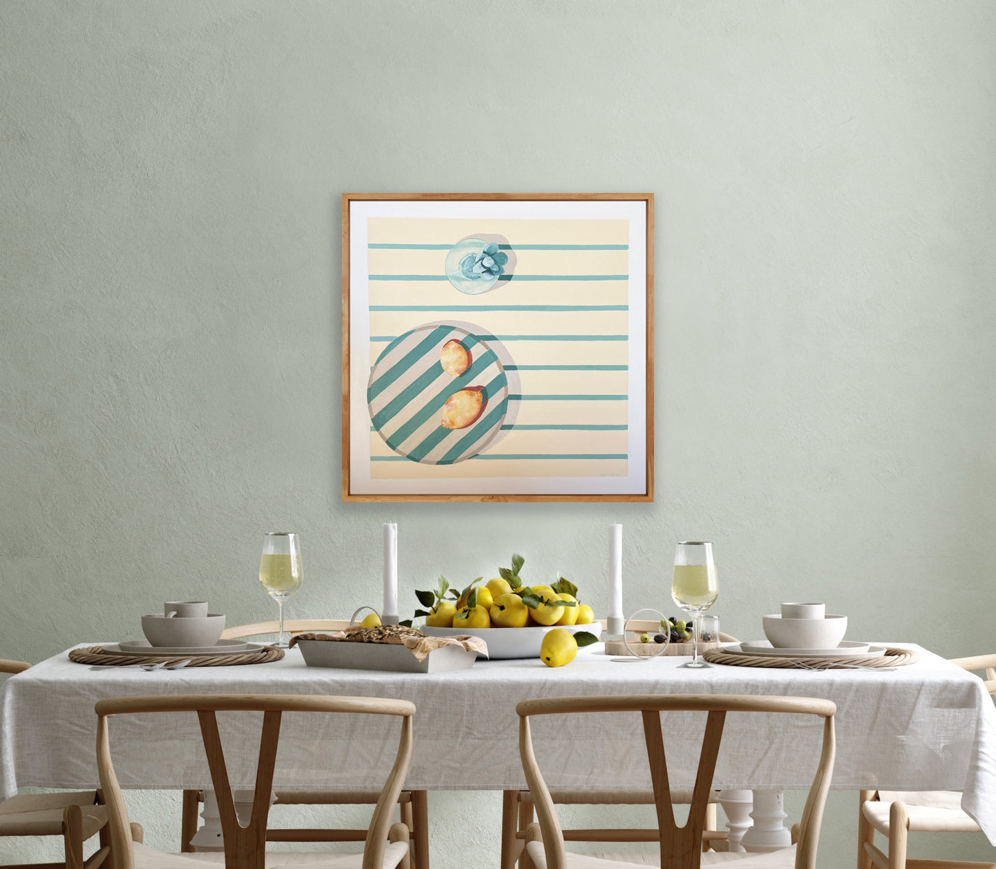 'Lemon Squeezee' 65cm x 65cm
