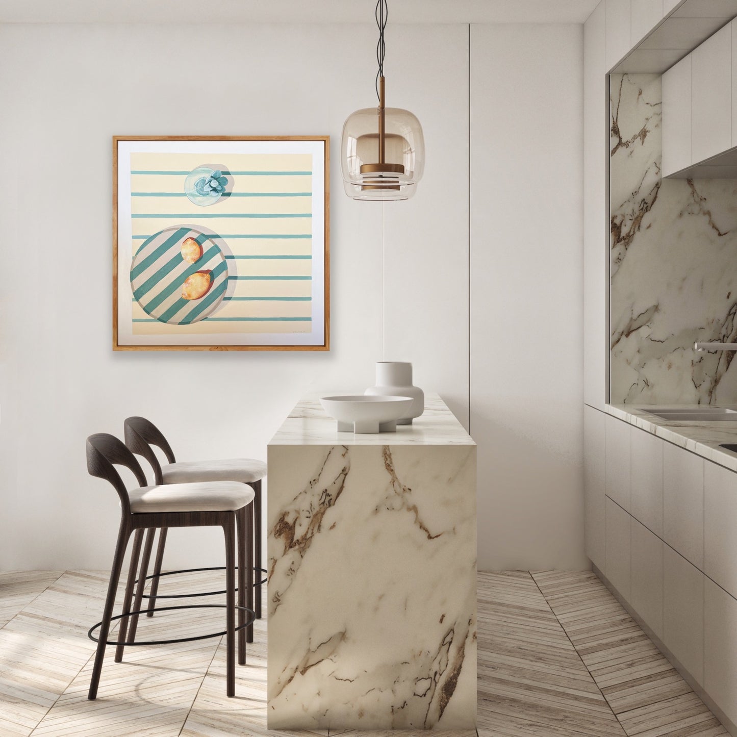'Lemon Squeezee' 65cm x 65cm