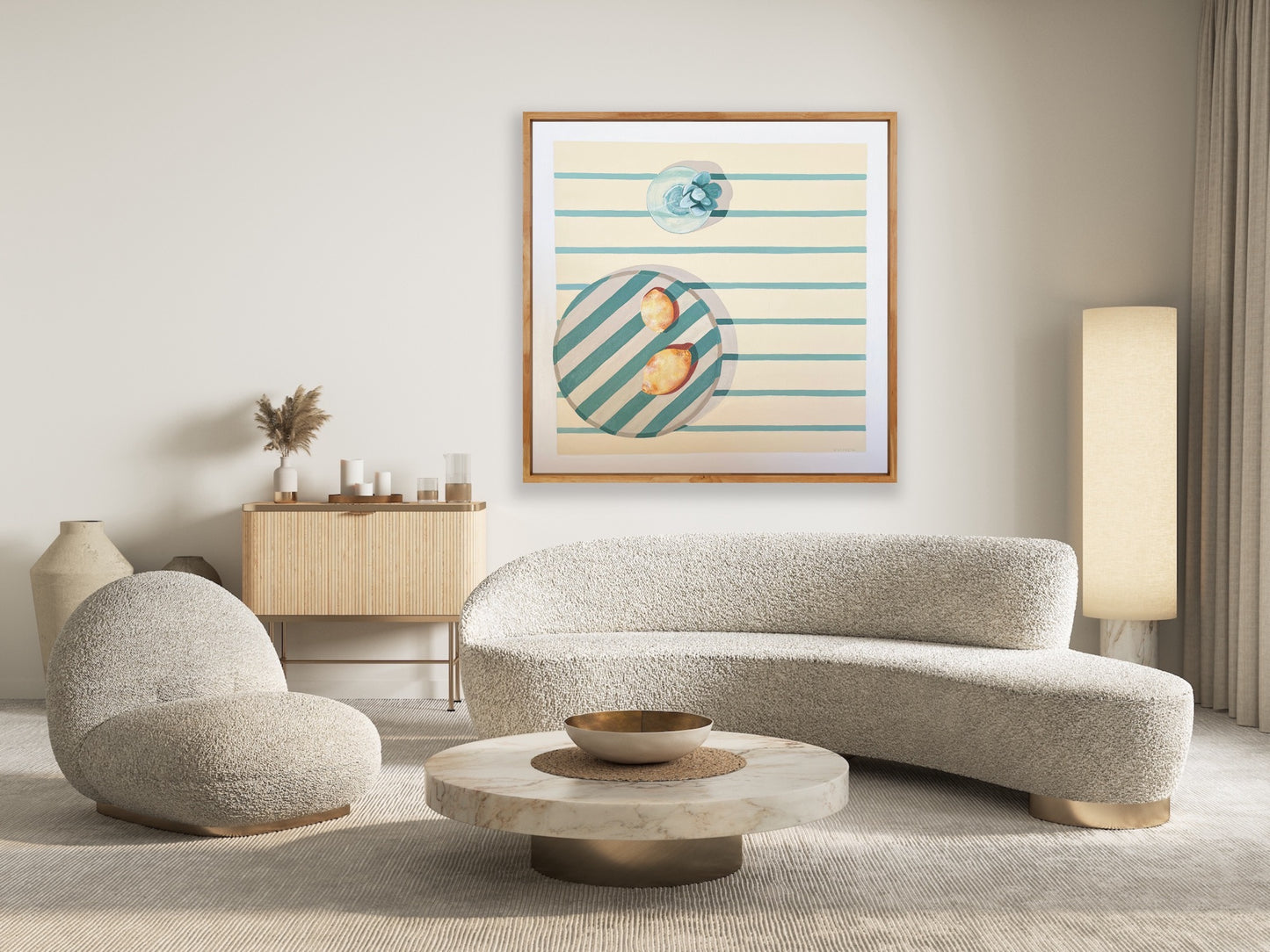 'Lemon Squeezee' 65cm x 65cm