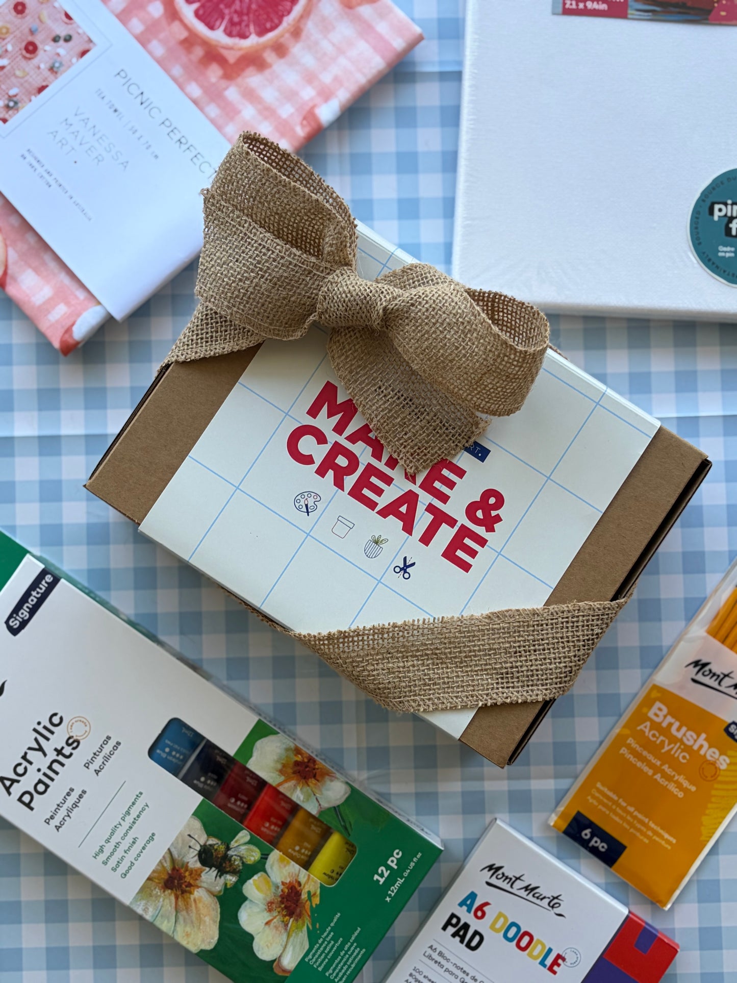 MINI PAINT + MAKE DIY Art Kit - Make at home, perfect for little people - filled with Monte Marte art materials