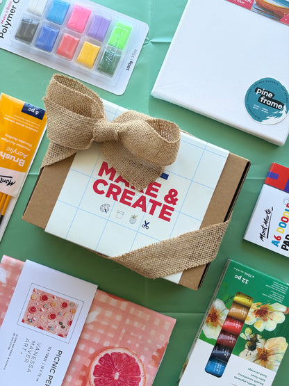 MINI MAKE + BAKE DIY Clay Kit - Make at home, perfect for little people - filled with Monte Marte art materials