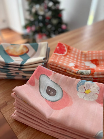 PICNIC PERFECT DAY Original Artwork Tea Towels, Made in Melbourne