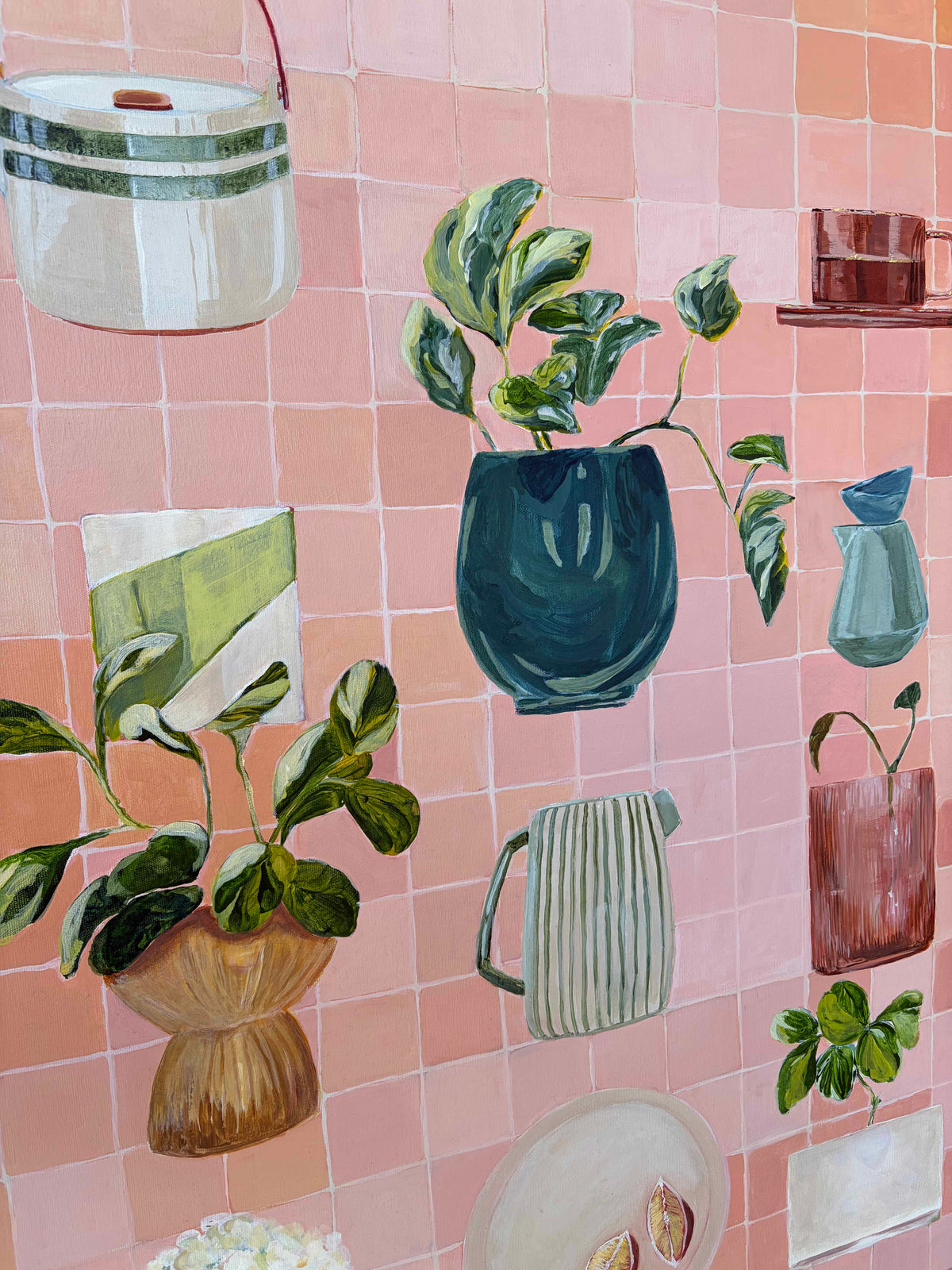 In good company, acrylic on canvas 76cm x 76cm