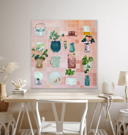 In good company, acrylic on canvas 76cm x 76cm