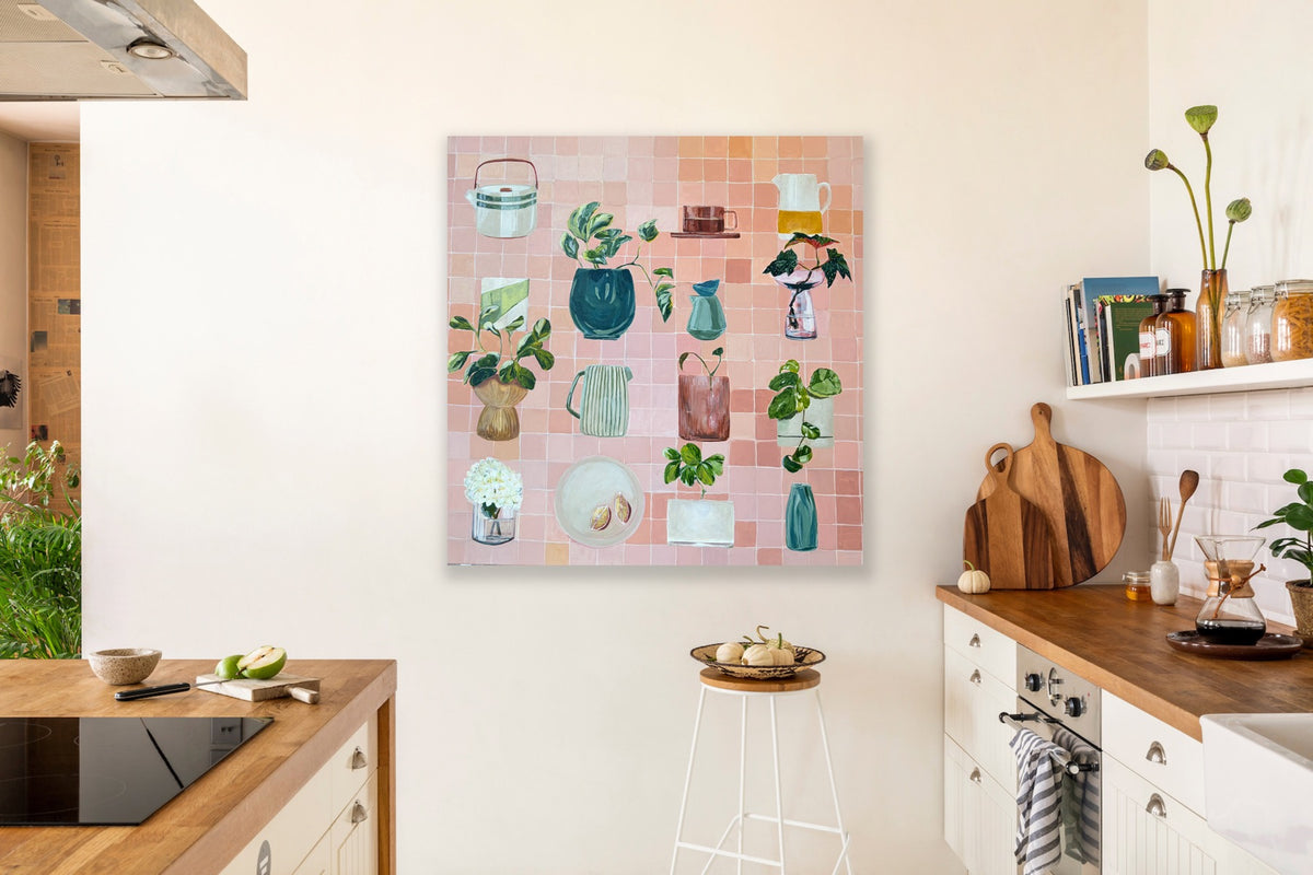 In good company, acrylic on canvas 76cm x 76cm