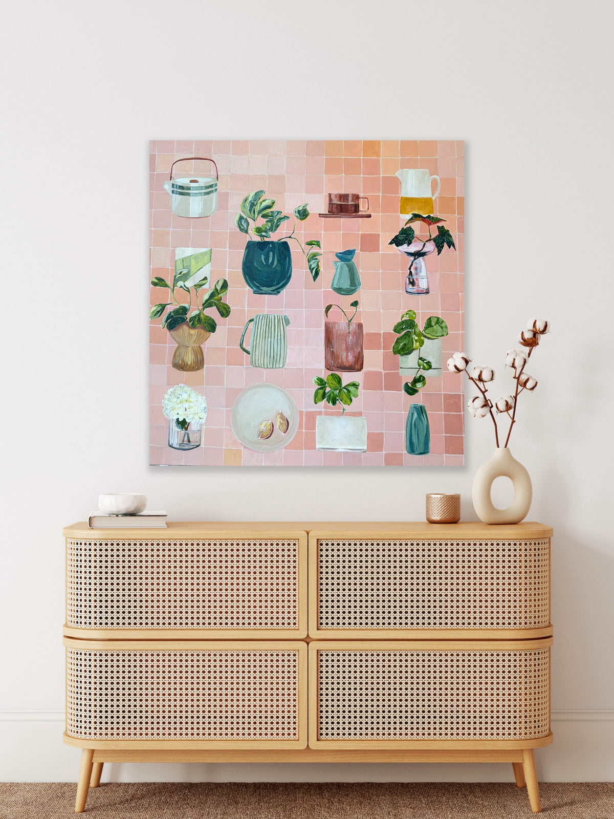 In good company, acrylic on canvas 76cm x 76cm
