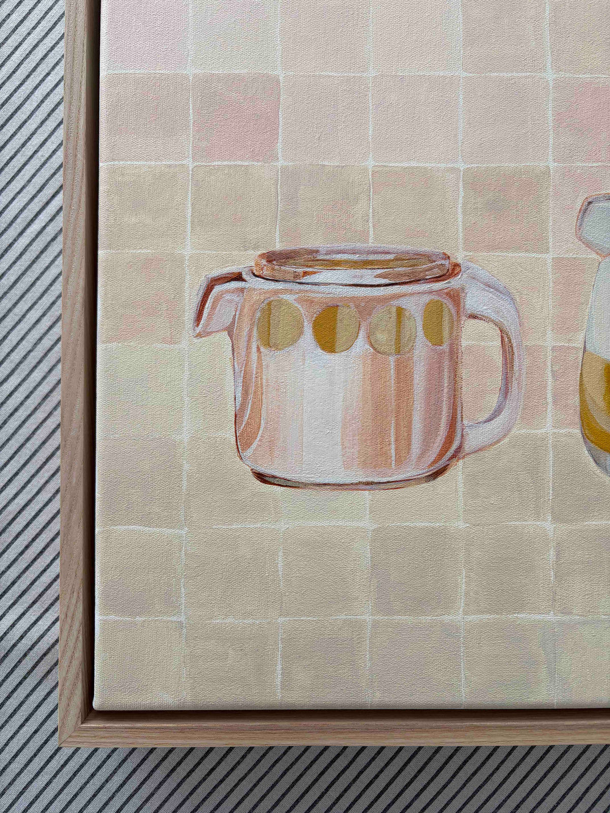 Jug Life, oak float frame, 40cm x 60cm