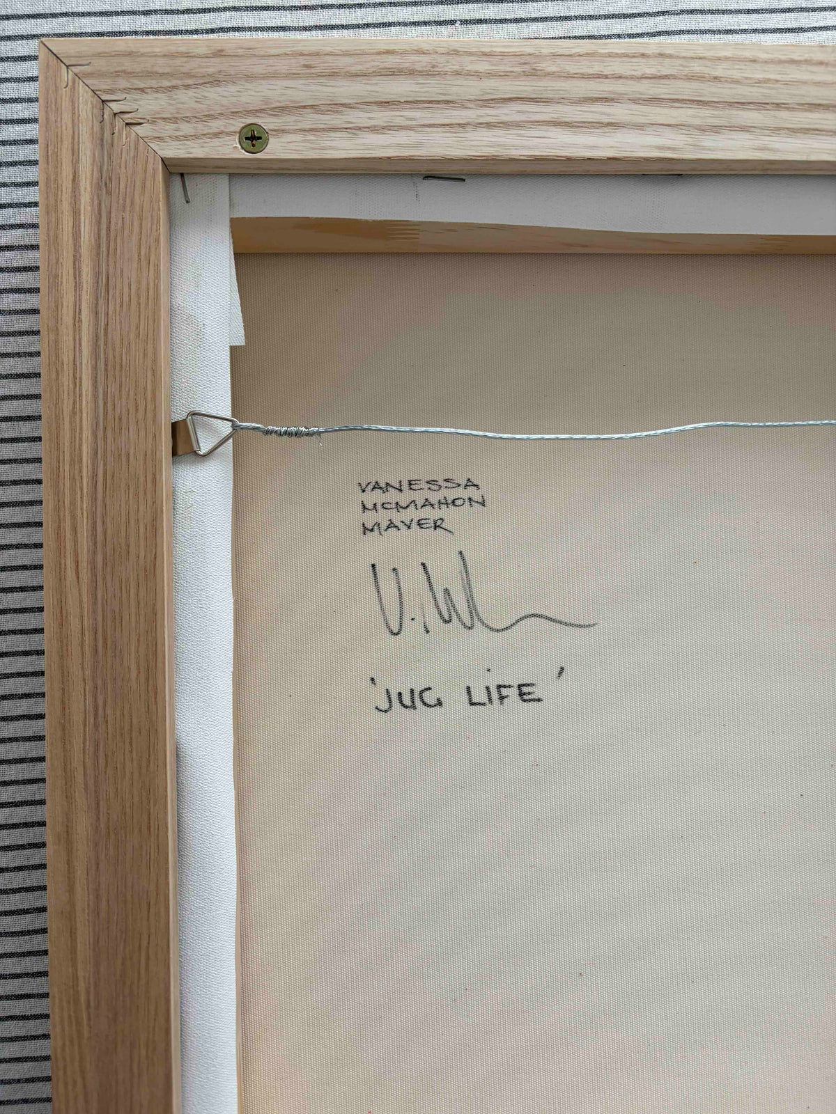 Jug Life, oak float frame, 40cm x 60cm