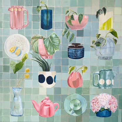 The company we keep, Unframed 76cm x 76cm