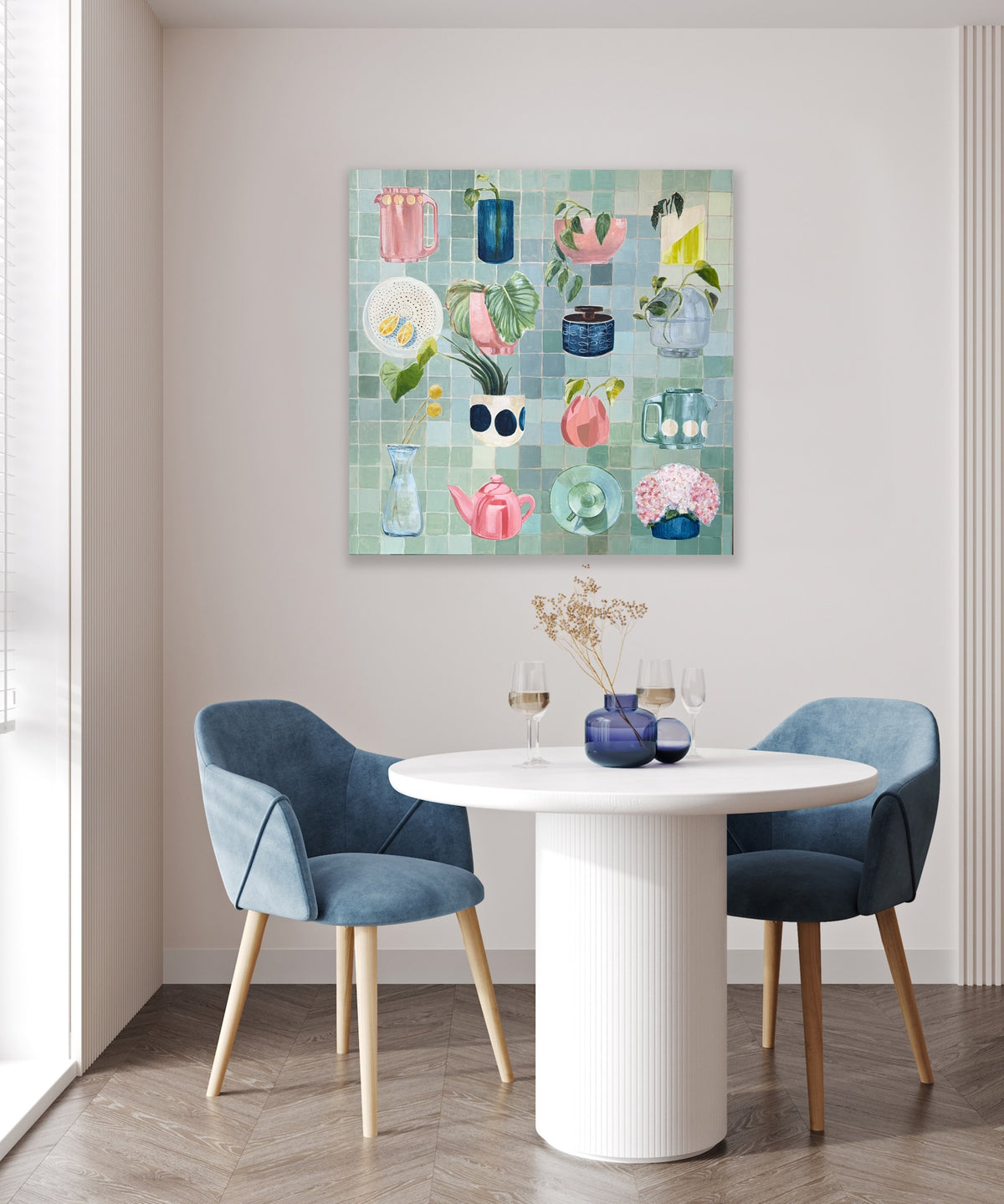 The company we keep, Unframed 76cm x 76cm