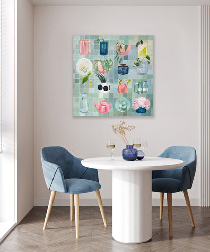 The company we keep, Unframed 76cm x 76cm