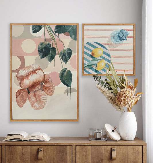 GOOD THINGS AHEAD acrylic on canvas, raw timber frame, 90x60 By Vanessa McMahon-Maver