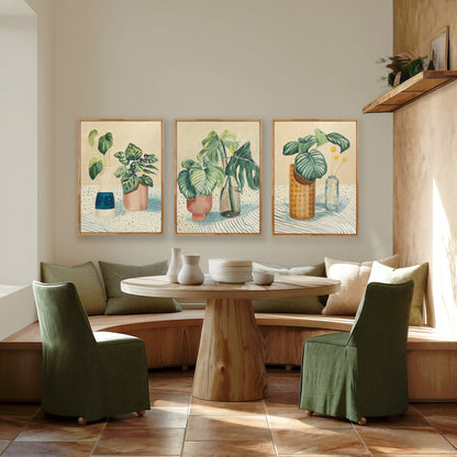 PLANT LIFE acrylic on canvas, raw timber frame, 30cmx40cm